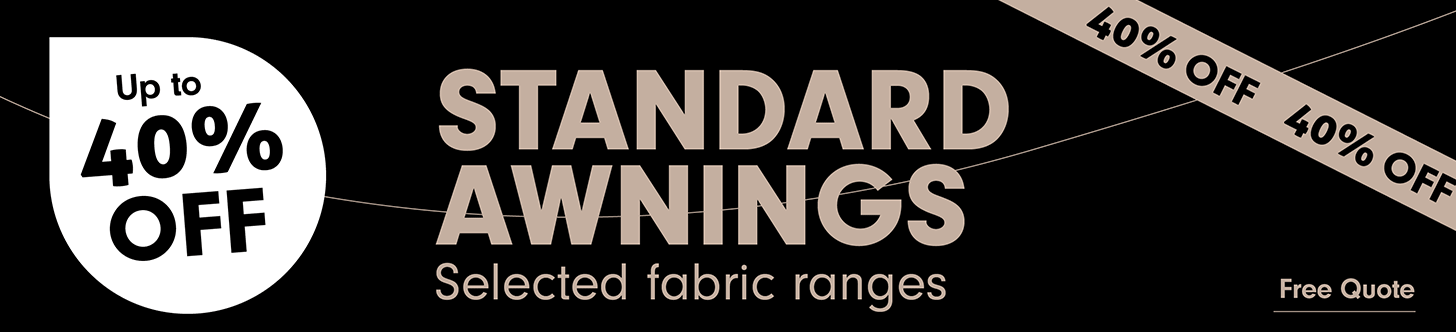 40%off on standard awnings